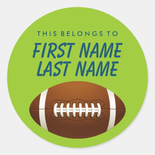 ステッパーソナライズされたカーに属する – サッカー ラウンドシール (正面)