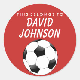 ステッパーソナライズされたカーに属する – サッカー ラウンドシール