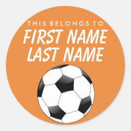 ステッパーソナライズされたカーに属する – サッカー ラウンドシール