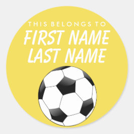 ステッパーソナライズされたカーに属する – サッカー ラウンドシール