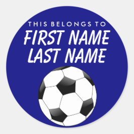 ステッパーソナライズされたカーに属する – サッカー ラウンドシール