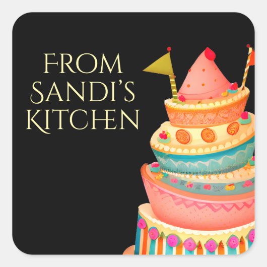 ステッパーソナライズされたカーのキッチンから スクエアシール (正面)