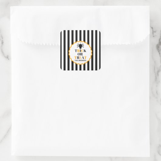 ステッパーソナライズされたカーをトリックまたは扱う スクエアシール (バッグ)