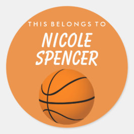 ステッパーソナライズされたクに属する – バスケットボール ラウンドシール
