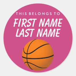 ステッパーソナライズされたクに属する – バスケットボール ラウンドシール