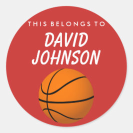 ステッパーソナライズされたクに属する – バスケットボール ラウンドシール