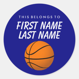 ステッパーソナライズされたクに属する – バスケットボール ラウンドシール