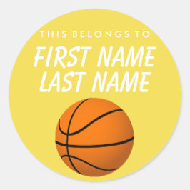 ステッパーソナライズされたクに属する – バスケットボール ラウンドシール