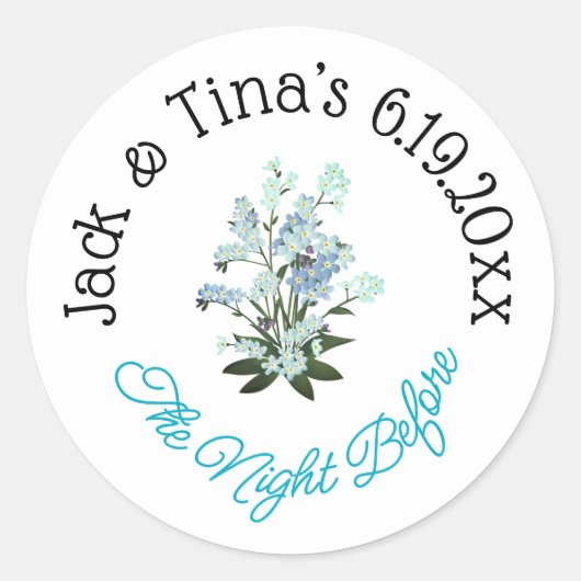 ステッパーソナライズされたク前の夜 ラウンドシール (正面)