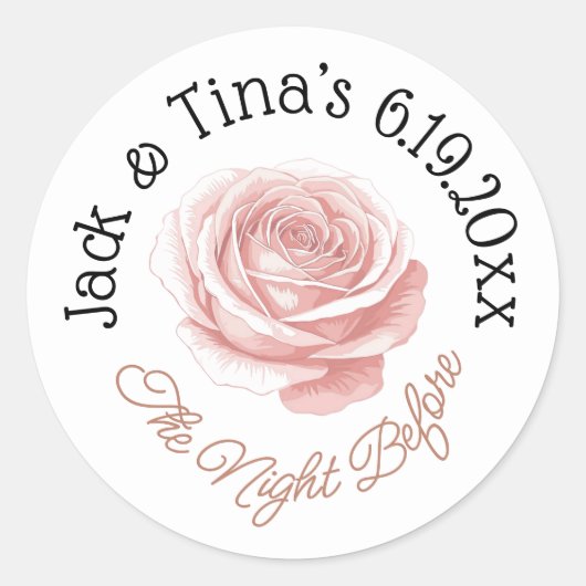 ステッパーソナライズされたク前の夜 ラウンドシール (正面)