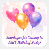 ステッパーソナライズされたク子パーティーを支持する スクエアシール (正面)