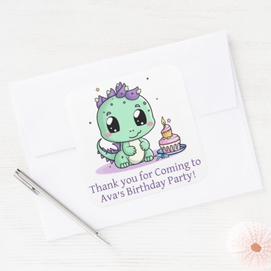 ステッパーソナライズされたク子パーティーを支持する スクエアシール (封筒)