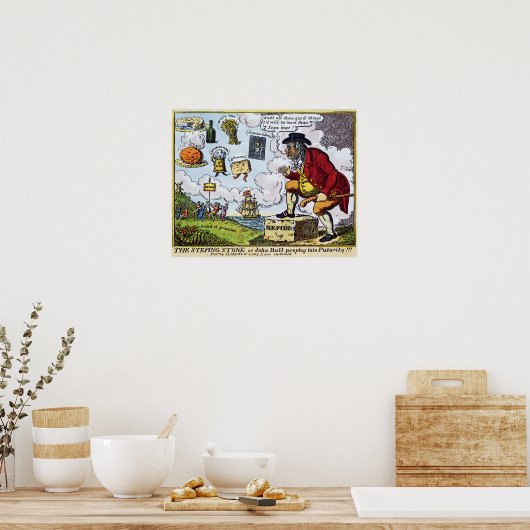 ステッピングストーンのジョン・ブルが覗き込む ポスター (キッチン)