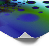 ステッピングストーンズクール抽象芸術フラクタルアート ポスター (角)