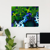 ステッピングストーンズクール抽象芸術フラクタルアート ポスター (ホームオフィス)