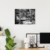 ステッピングストーンパス(白黒) ポスター (ホームオフィス)