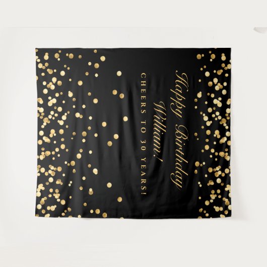 ステップとリピート誕生日の背景、30歳の誕生日 タペストリー (正面(横))