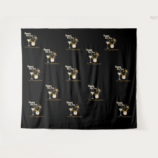 ステップと繰り返し新年イブパーティー タペストリー (正面(横))