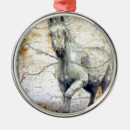 ステップを横切ってささやく メタルオーナメント