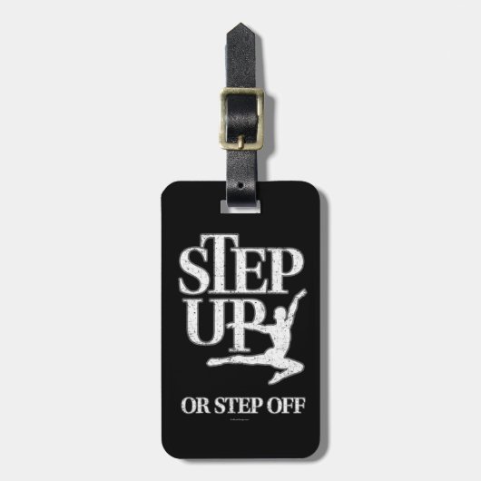ステップアップまたはステップオフ（ダンス） ラゲッジタグ (正面縦)