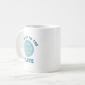 ステップアッププレートおもしろいシーダーパスソーバーマグ コーヒーマグカップ (正面左)