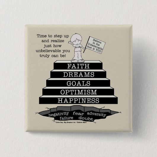 ステップアップ 缶バッジ (正面)