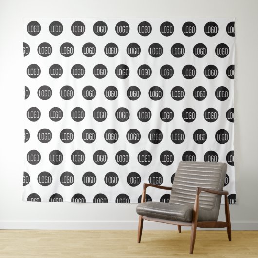 ステップアンドリピートロゴセルフィー写真背景 タペストリー (インサイチュ(横))