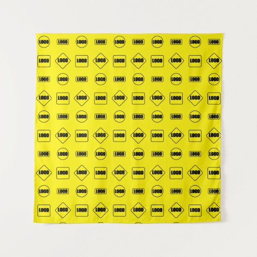 ステップアンドリピート ビジネススポンサー フォト背景 タペストリー (正面)