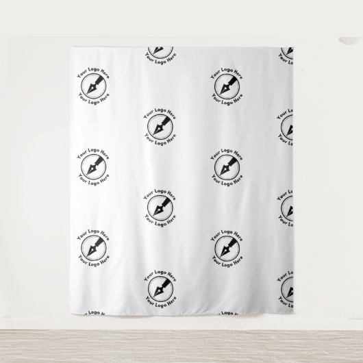 ステップアンドリピート 記名証明事業 ロゴ イベント 白 タペストリー (正面)