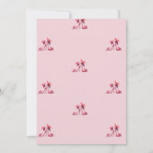 ステップイン…女性の誕生日パーティーの水彩 招待状 (裏面)