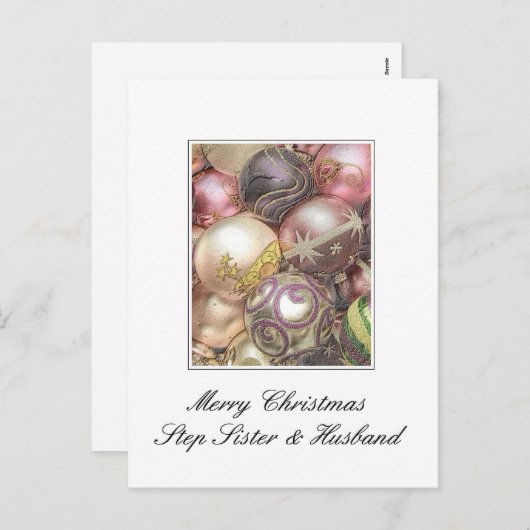 ステップシスターと夫メリークリスマスカード シーズンポストカード (正面/裏面)