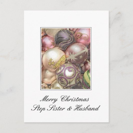 ステップシスターと夫メリークリスマスカード シーズンポストカード (正面)