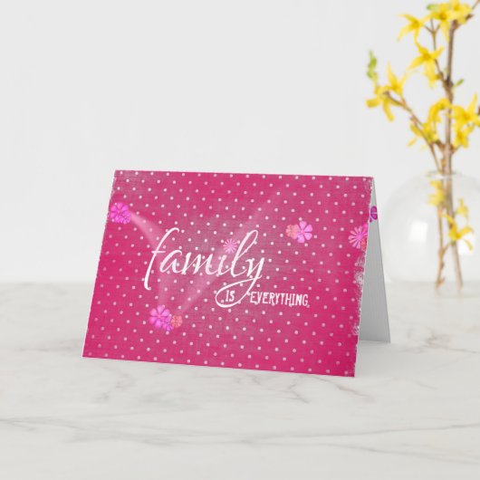 ステップシスター水玉模様誕生日 カード (黄色い花)