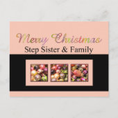 ステップシスター&ファミリーメリークリスマスカード シーズンポストカード (正面)