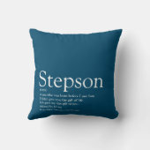 ステップソンブルーモダンおもしろいタイポグラフィ クッション (裏面)