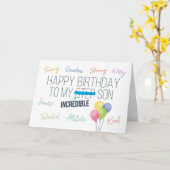 ステップソン誕生日、あなたは信じられない! カード (黄色い花)