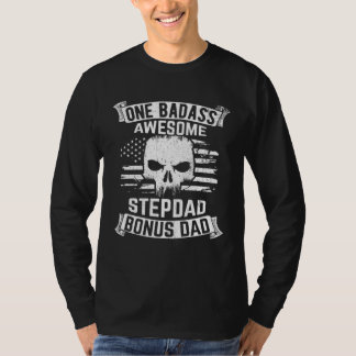 ステップダッド ボーナスダッド ヴィンテージ アメリカ国旗 面白い 最高のステップダ Tシャツ