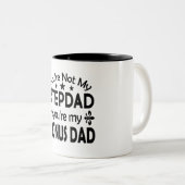 ステップダボーナスパパステップファーザー誕生日ファーザーデー ツートーンマグカップ (正面右)