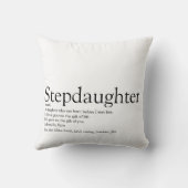 ステップドーター定義の白黒モダン クッション (裏面)