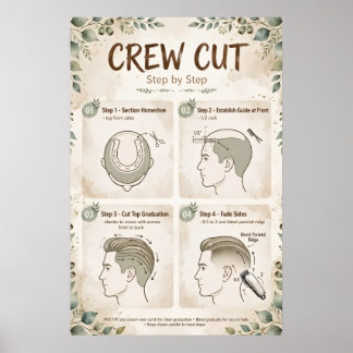 ステップバイステップで学ぶCrew Cut ポスター