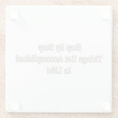 「ステップバイステップ」かわいいデザイン。買今 ガラスコースター (裏面)