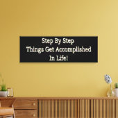 「ステップバイステップ」かわいいデザイン。買今 キャンバスプリント (インサイチュ (リビング))