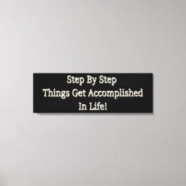 「ステップバイステップ」かわいいデザイン。買今 キャンバスプリント