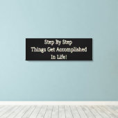 「ステップバイステップ」かわいいデザイン。買今 キャンバスプリント (インサイチュ (ウッドフロア))