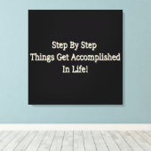 「ステップバイステップ」かわいいデザイン。買今 キャンバスプリント (インサイチュ (ウッドフロア))