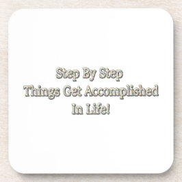 「ステップバイステップ」かわいいデザイン。買今 コースター