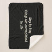 「ステップバイステップ」かわいいデザイン。買今 シェルパブランケット (正面)