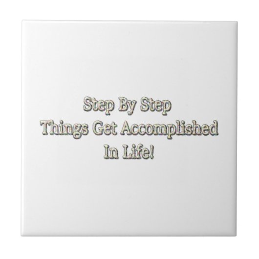 「ステップバイステップ」かわいいデザイン。買今 タイル (正面)