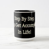 「ステップバイステップ」かわいいデザイン。買今 ツートーンマグカップ (中央)