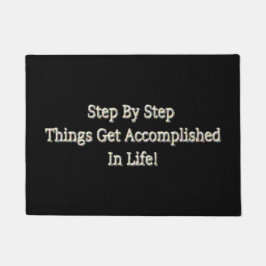 「ステップバイステップ」かわいいデザイン。買今 ドアマット